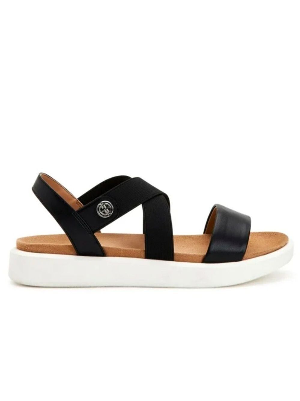 GIANI BERNINI Womens Black Crisscross Straps Slingback Sandal 7.5 M - Picture 2 of 4